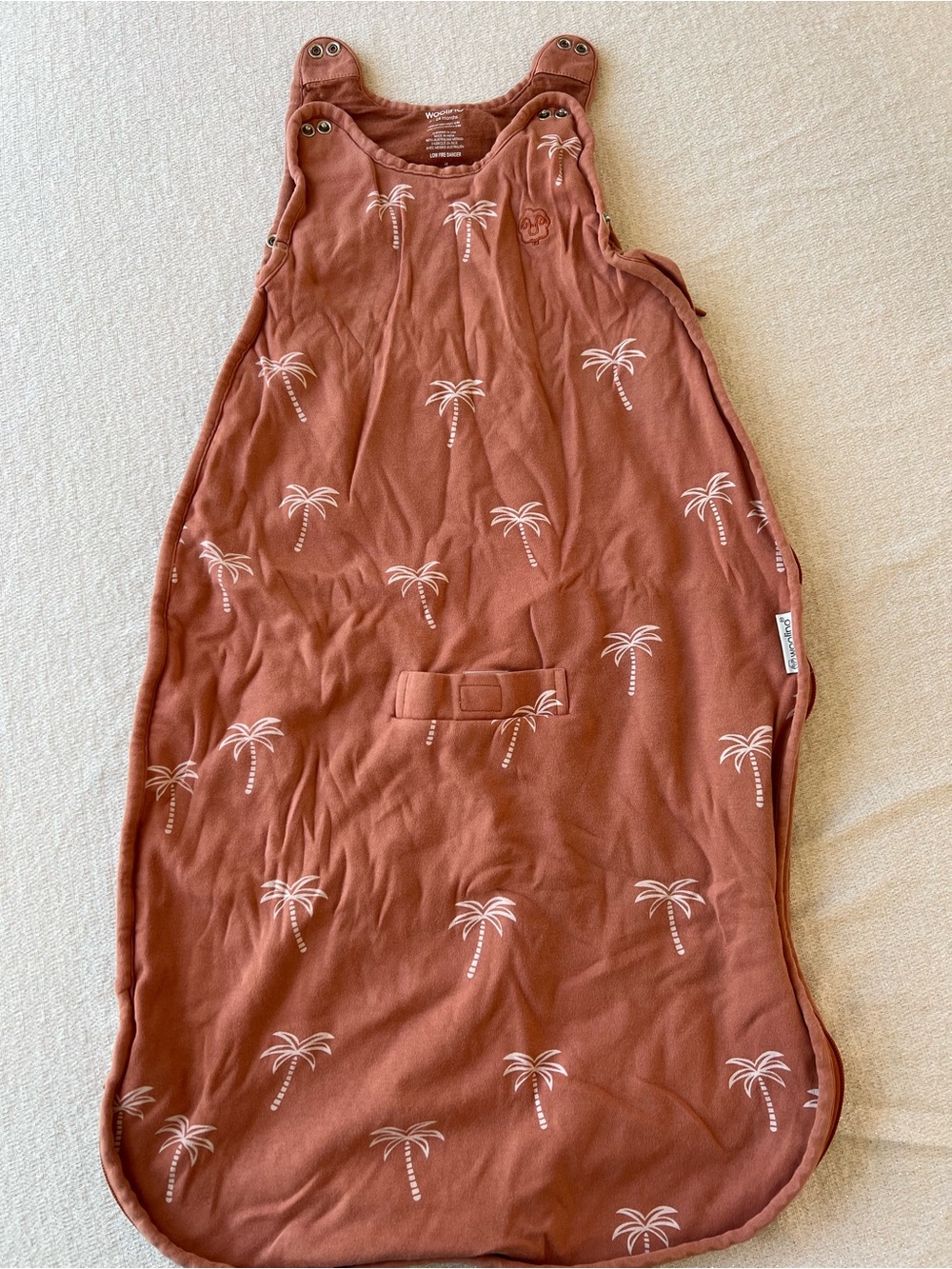 Woolino Palm-Print One-Piece Sleep Sack